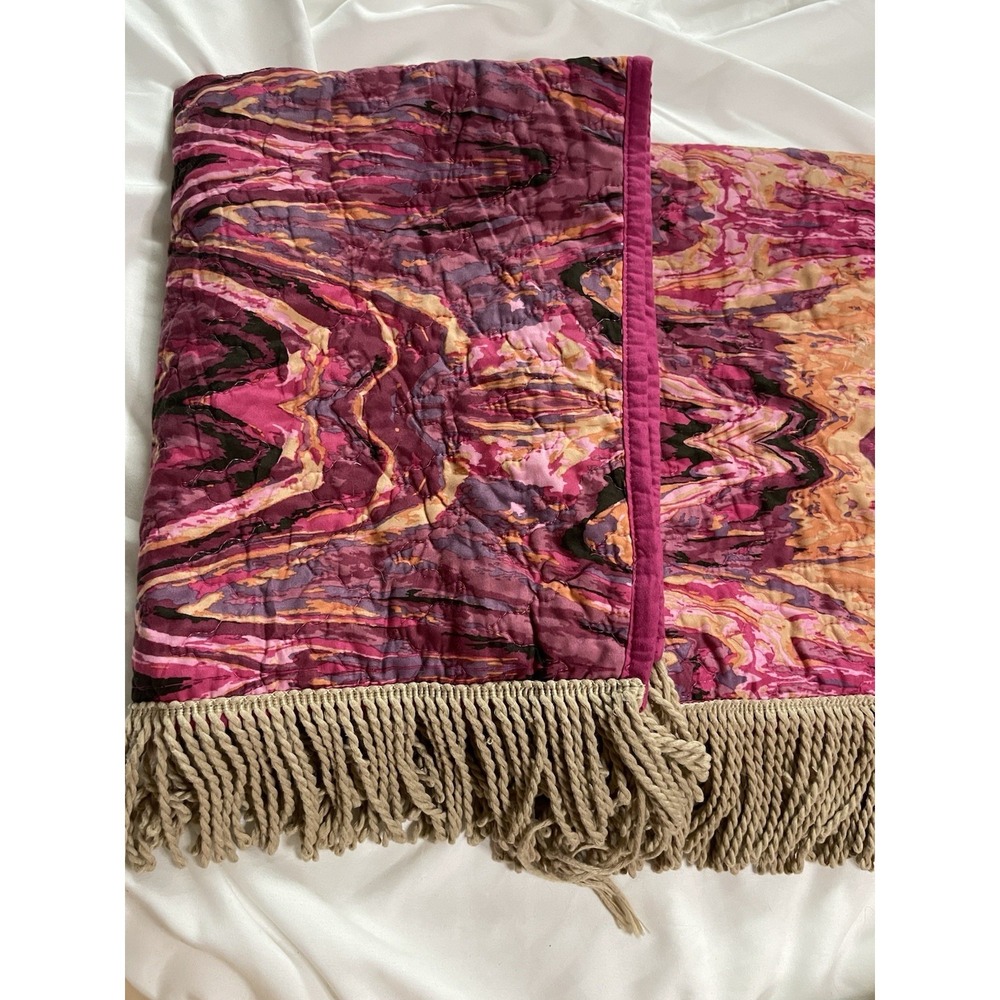 Jungalow Pillow Sham Set of 2 The End of Pages Fringe Pillow Cases Standard